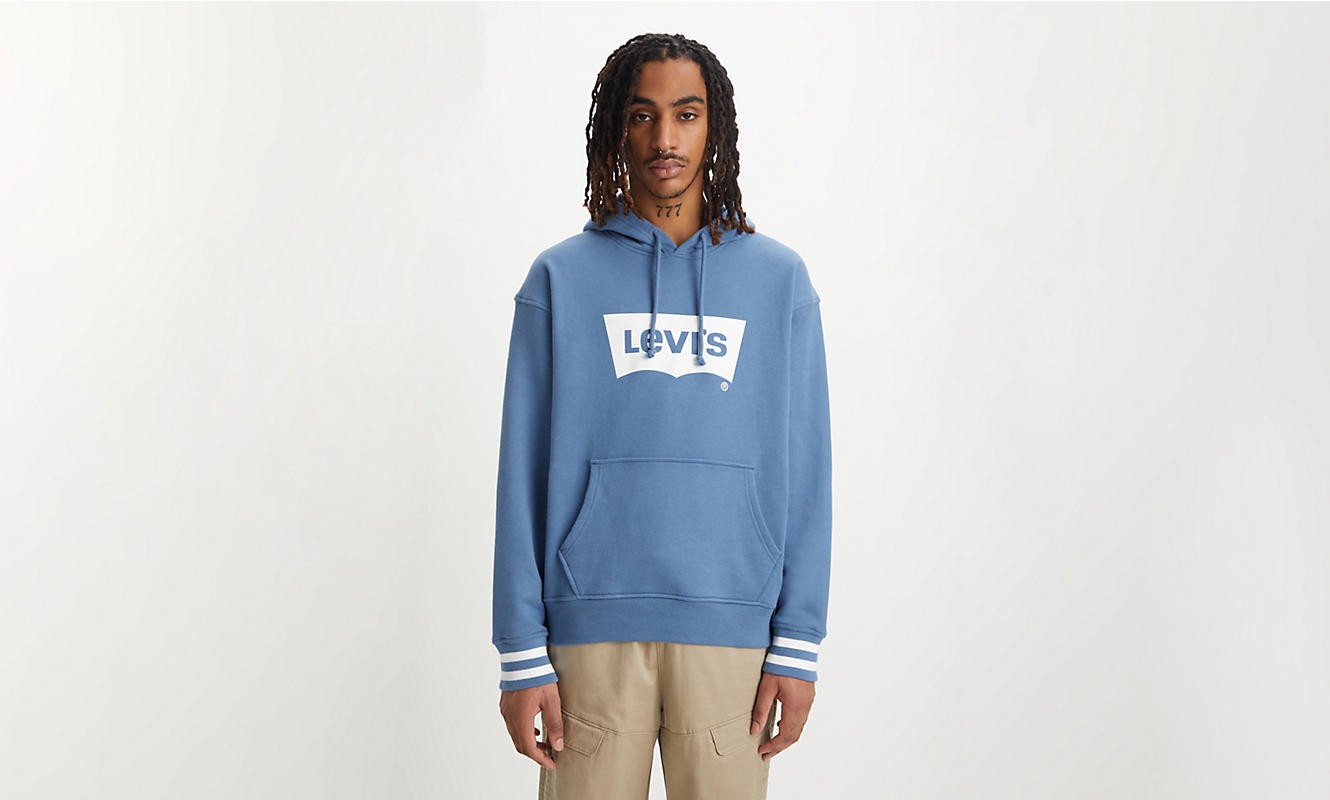 levis relaxed graphic po bw hoodie vw moonlight blue